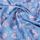 Gorgeous Floral Velly Kota Doria Digital Printed Fabric in Captivating Blue and Peach – 470a0505copy