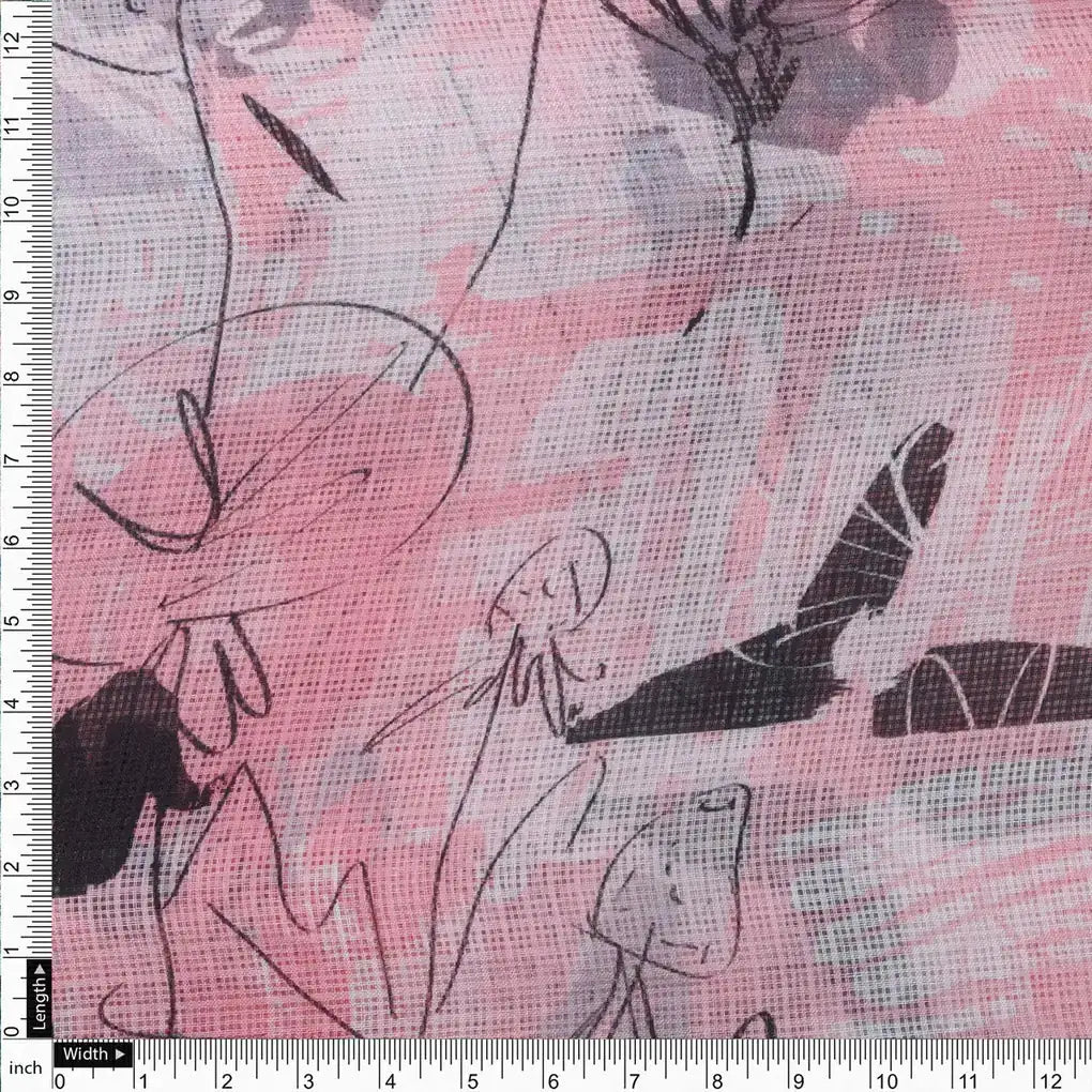 Gorgeous Quirky Printed Kota Doria Digital Fabric Material – 470a0532copy