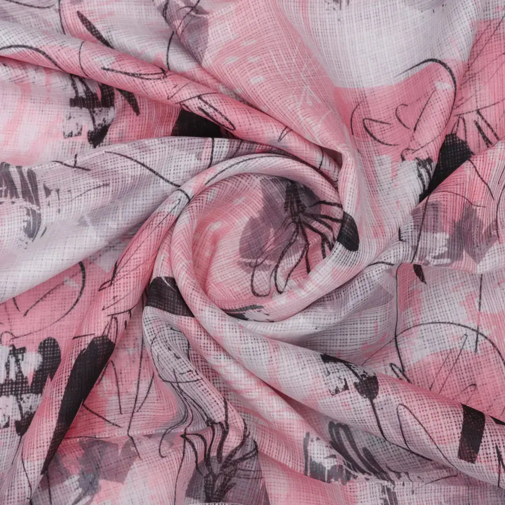 Gorgeous Quirky Printed Kota Doria Digital Fabric Material – 470a0533copy