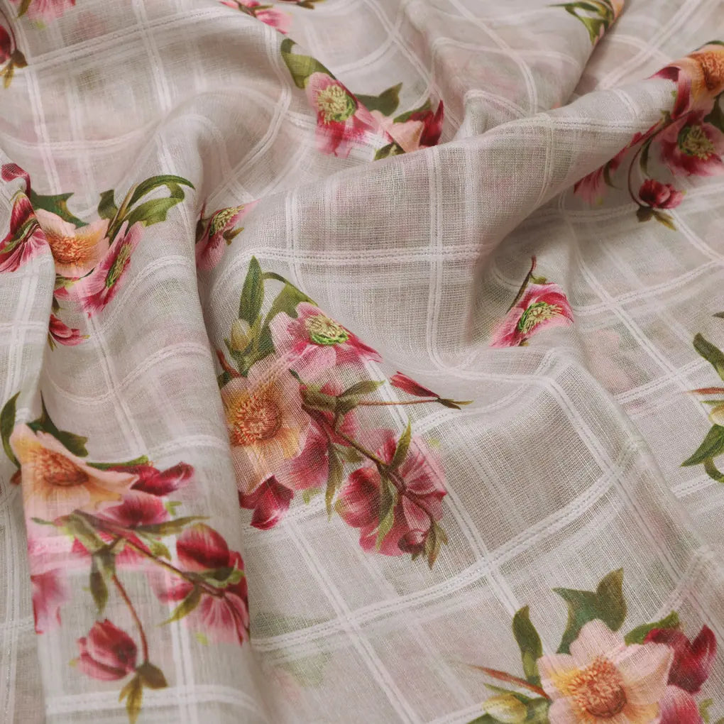 Gorgeous Floral Print Linen Fabric – 470a0549copy