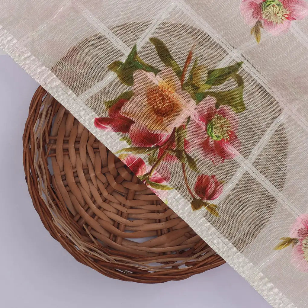 Gorgeous Floral Print Linen Fabric – 470a0550copy