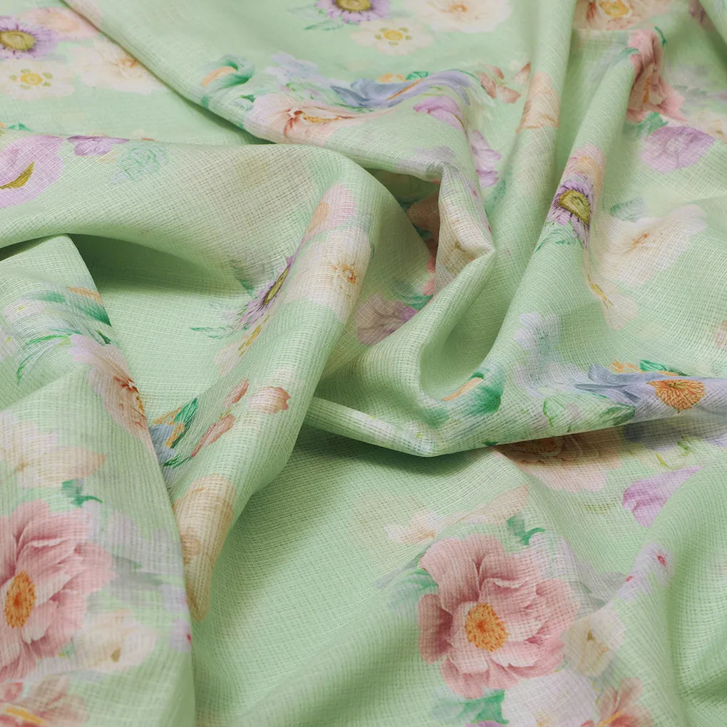 Classy Kota Doria Digital Printed Fabric with Gorgeous Bunch of Flower – 470a0565copy