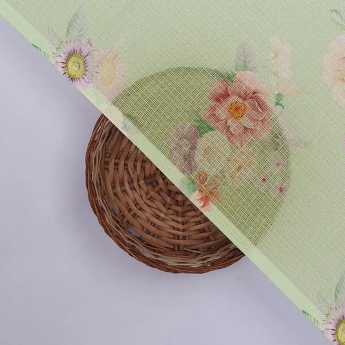 Classy Kota Doria Digital Printed Fabric with Gorgeous Bunch of Flower – 470a0566copy