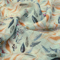 Gorgeous Yellow Leaves Kota Doria Fabric for Stunning Dress Making – 470a0570copy