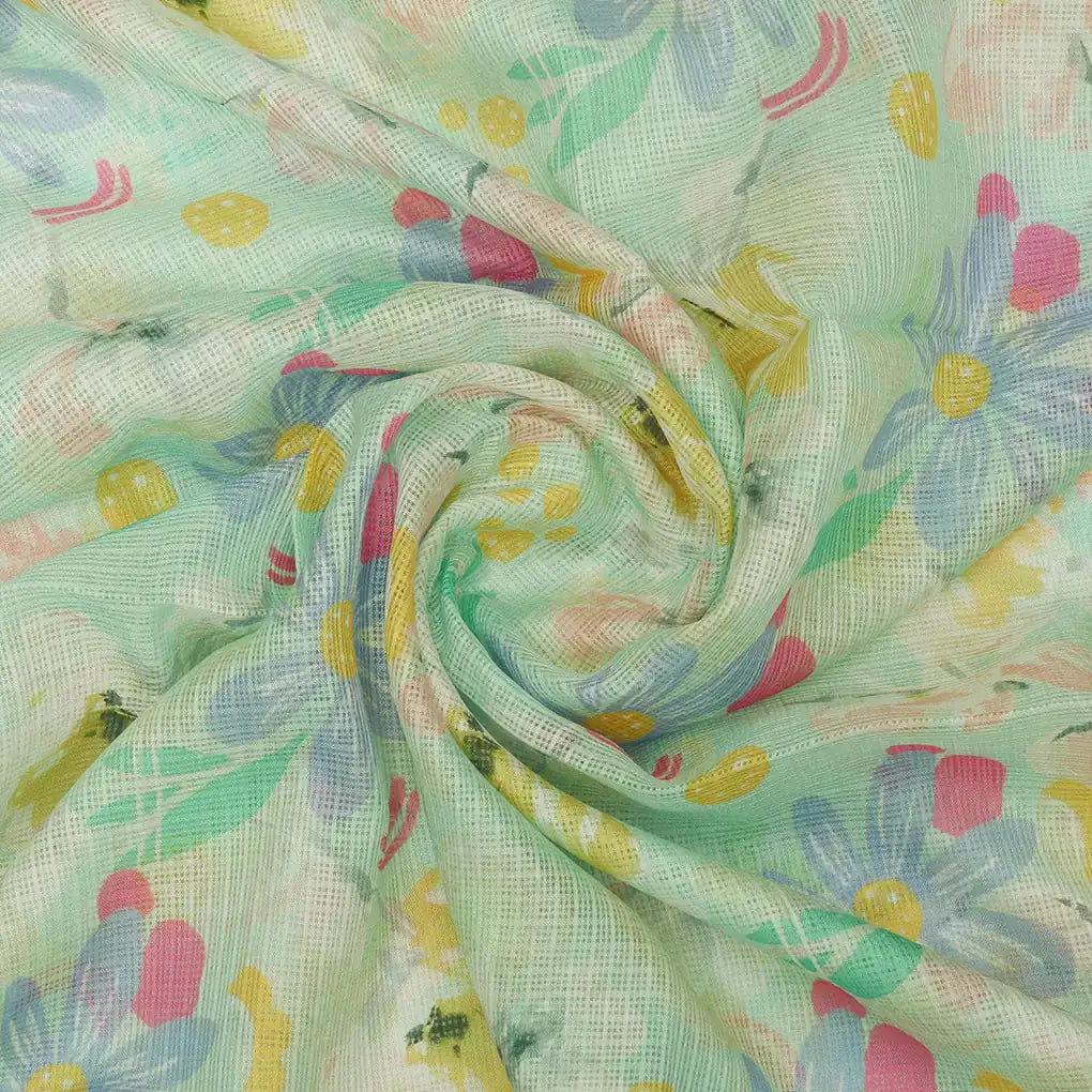 Eye-Catching Floral Kota Doria Digital Printed Fabric for Classy Outfit – 470a0574copy