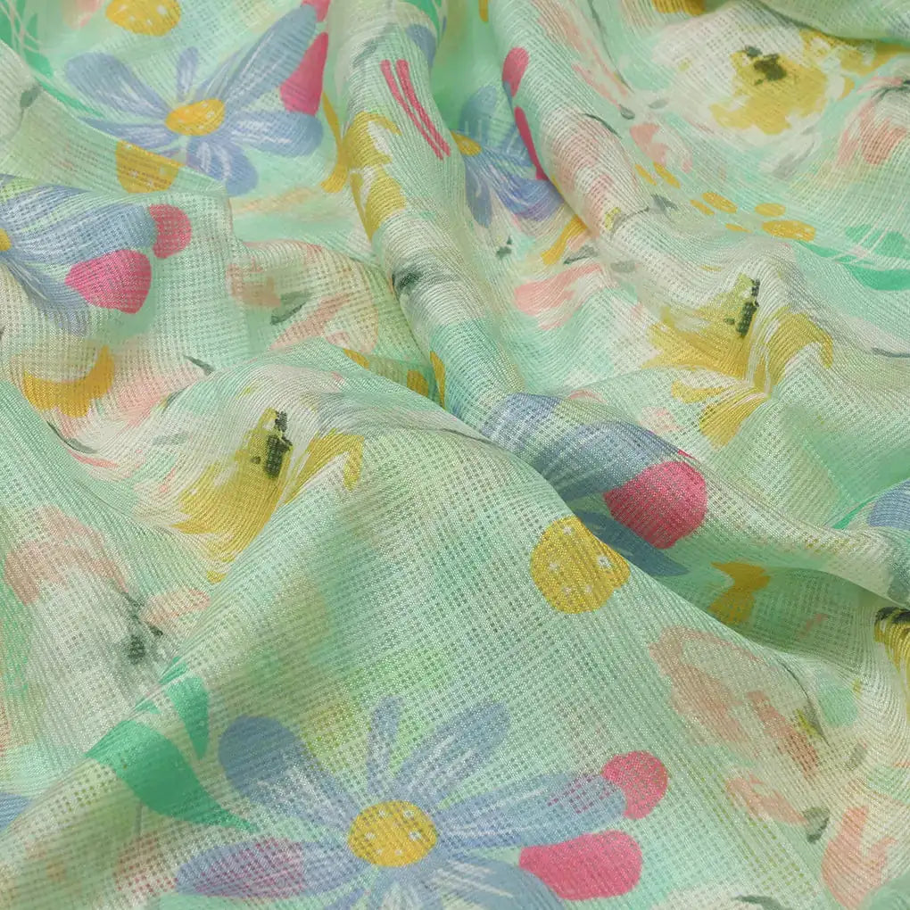 Eye-Catching Floral Kota Doria Digital Printed Fabric for Classy Outfit – 470a0575copy