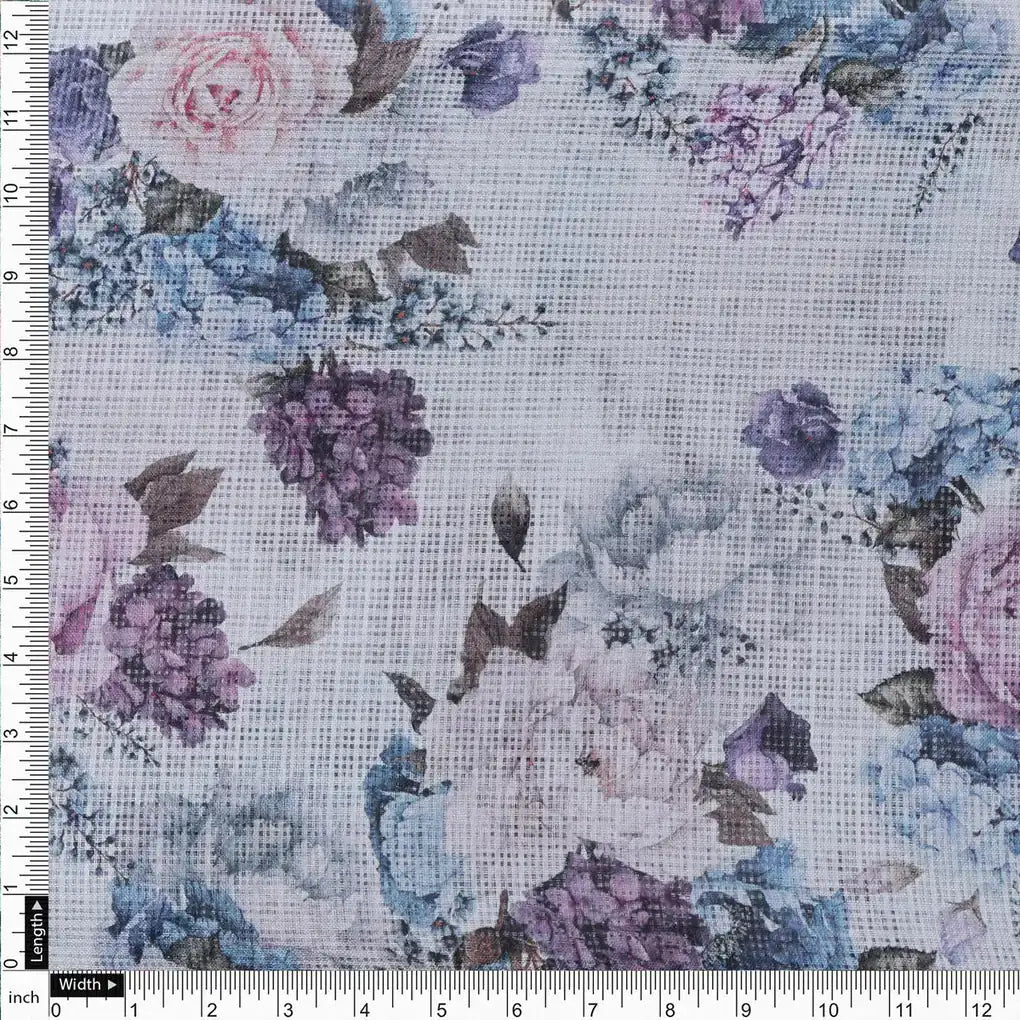 Gorgeous Kota Doria Bunch of Flower Digital Printed Fabric Material – 470a0578copy