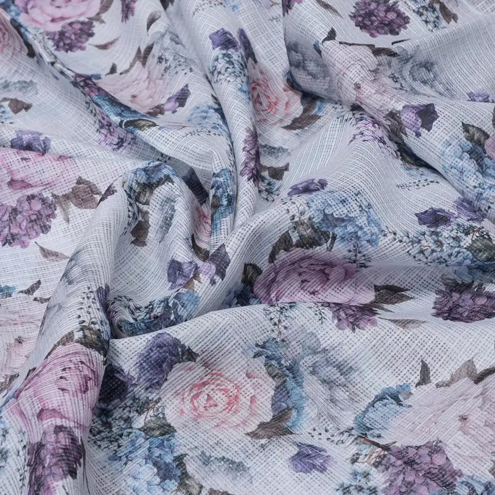Gorgeous Kota Doria Bunch of Flower Digital Printed Fabric Material – 470a0580copy