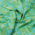Gorgeous Green and White Bird Print Kota Doria Digital Printed Fabric – 470a0585copy