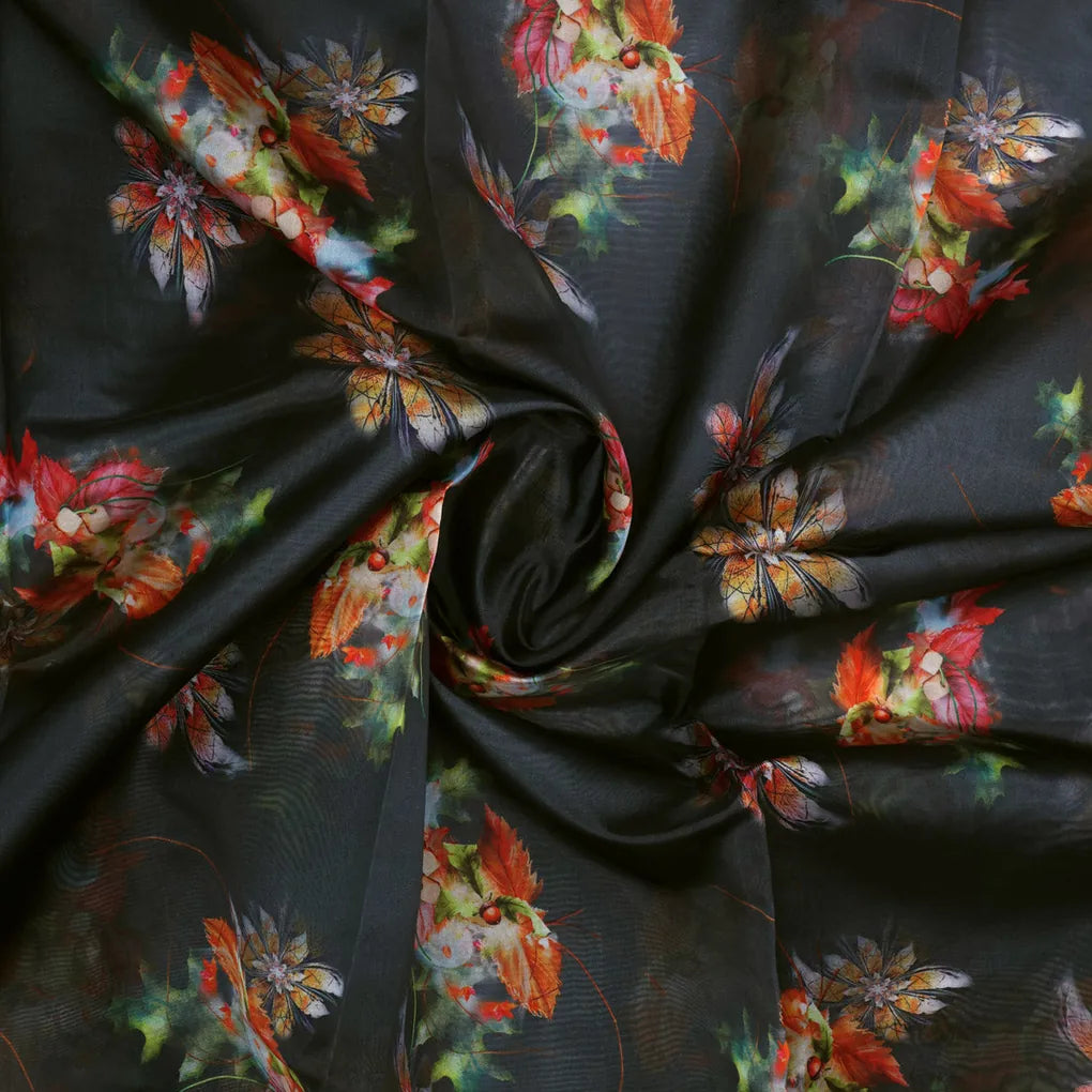 Gorgeous Floral Organza Printed Fabric Material – 470a0748copy
