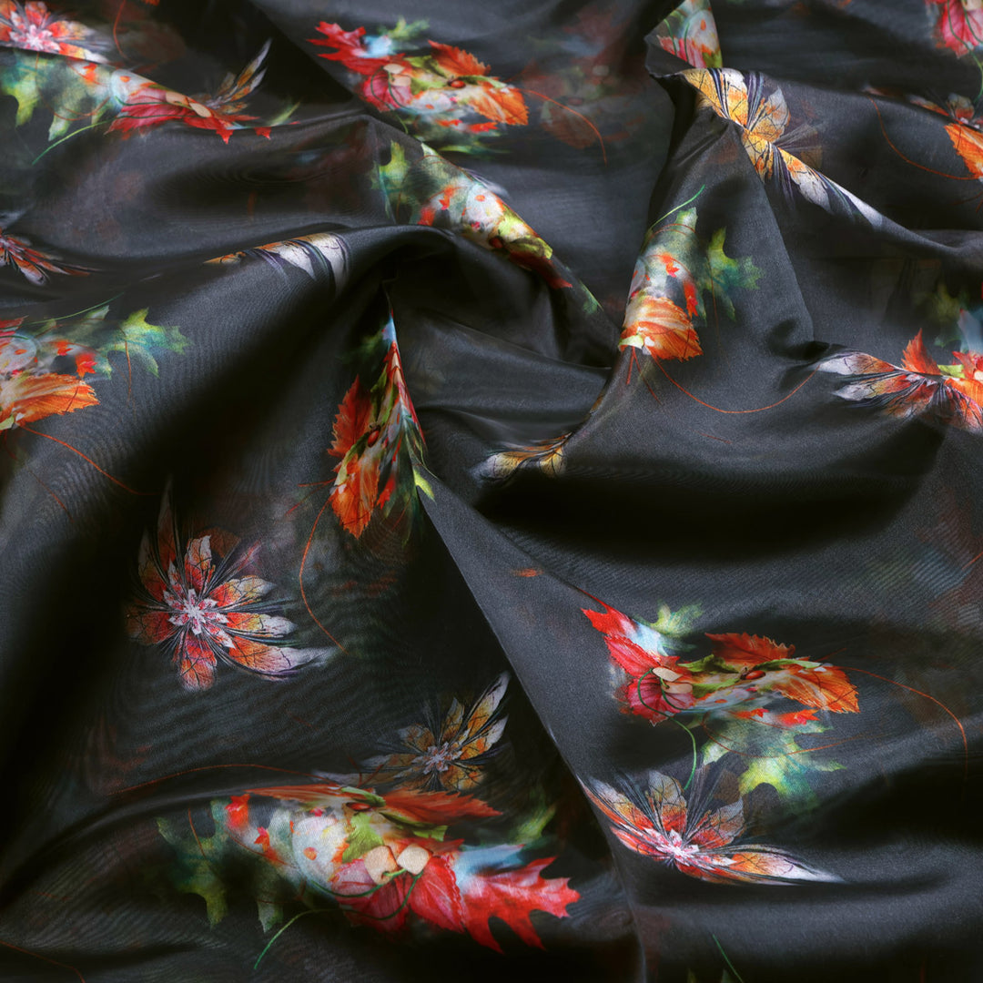 Gorgeous Floral Organza Printed Fabric Material