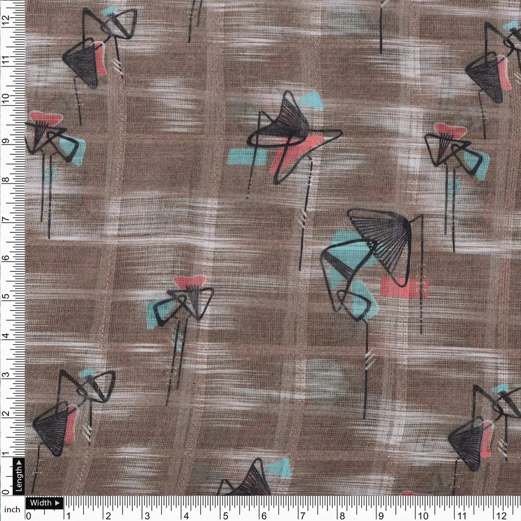 Classy Decorative Print Linen Fabric Material – 470a0780copy