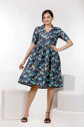 Neavy Blue Floral Print Dress – 52.1 be6185bd 436d 43a7 96b3 15327cf442ad