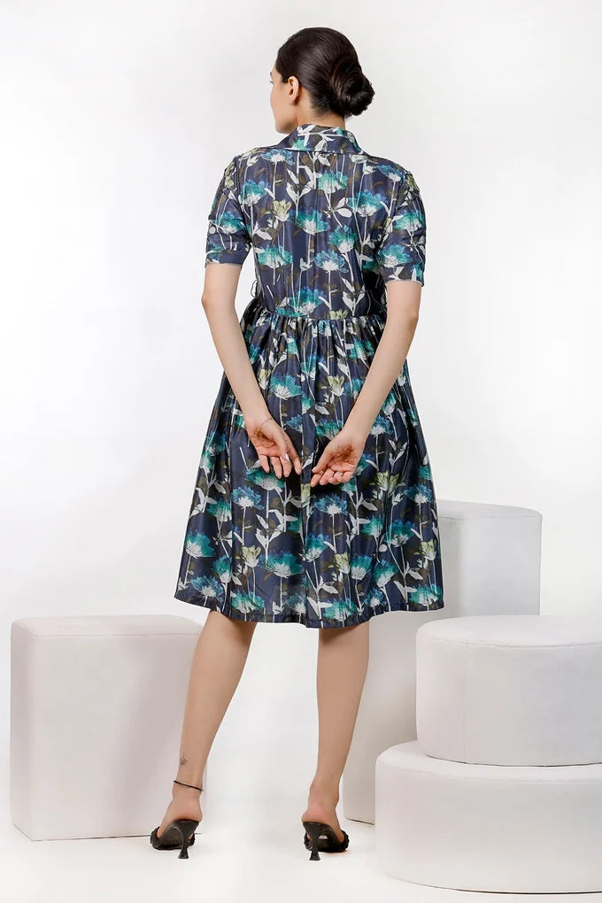 Neavy Blue Floral Print Dress – 52.3 9983b992 6908 4b94 ae62 d9149bd998cf