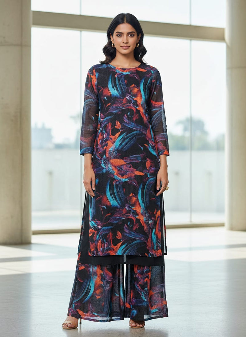Abstract Pattern Digital Printed Kota Doria Fabric