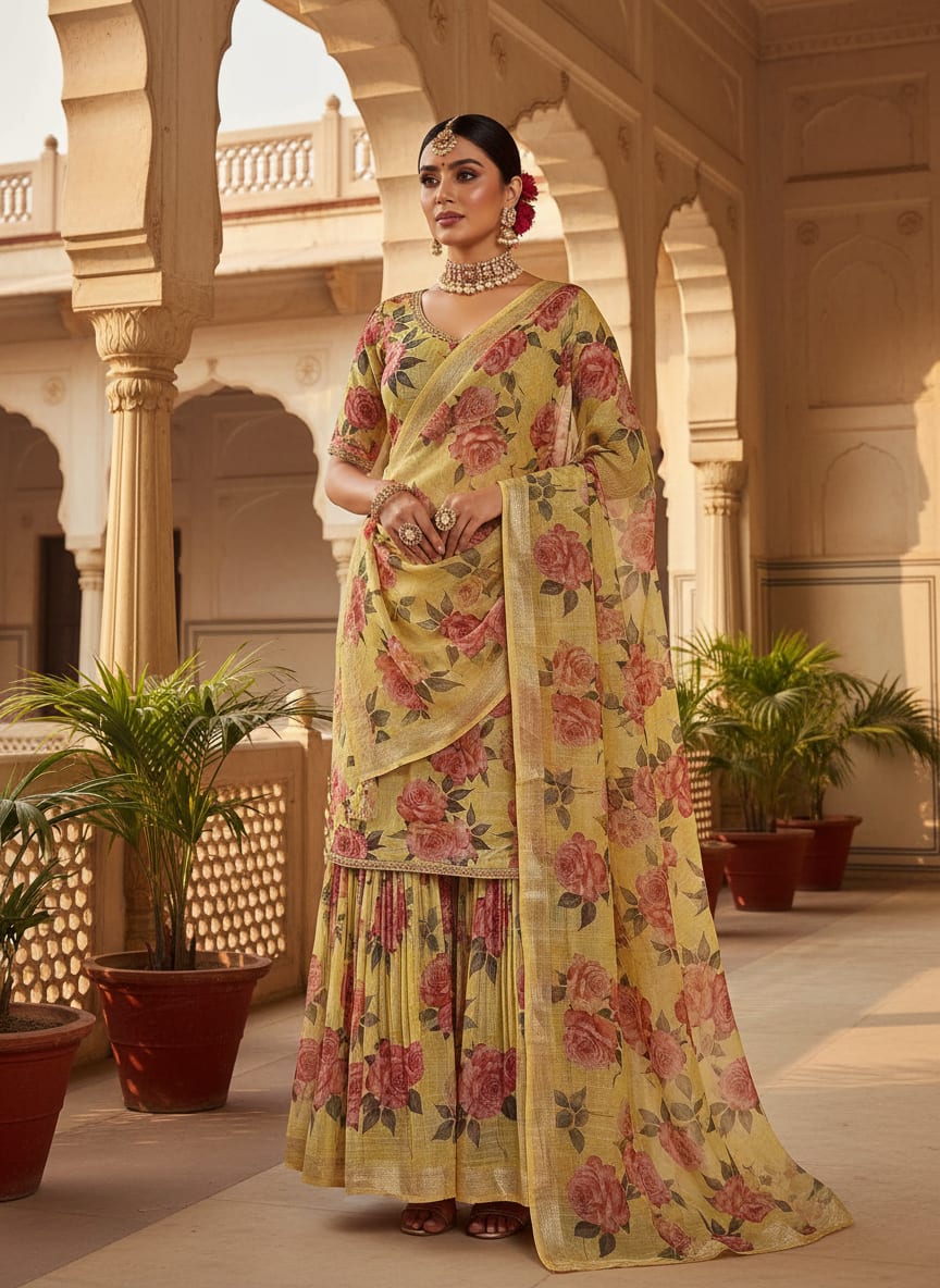 A Timeless Rose Garden on Woven Air