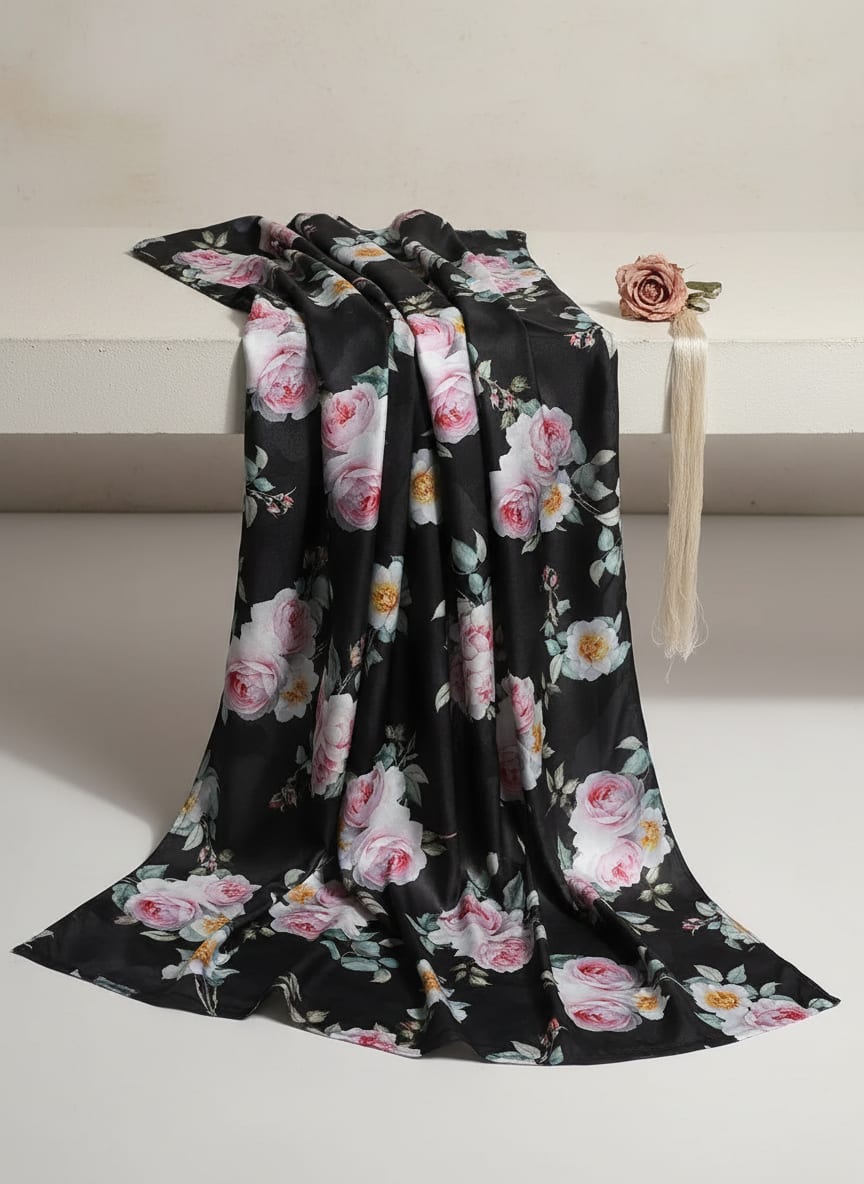 A Floral Print Suspended in Night