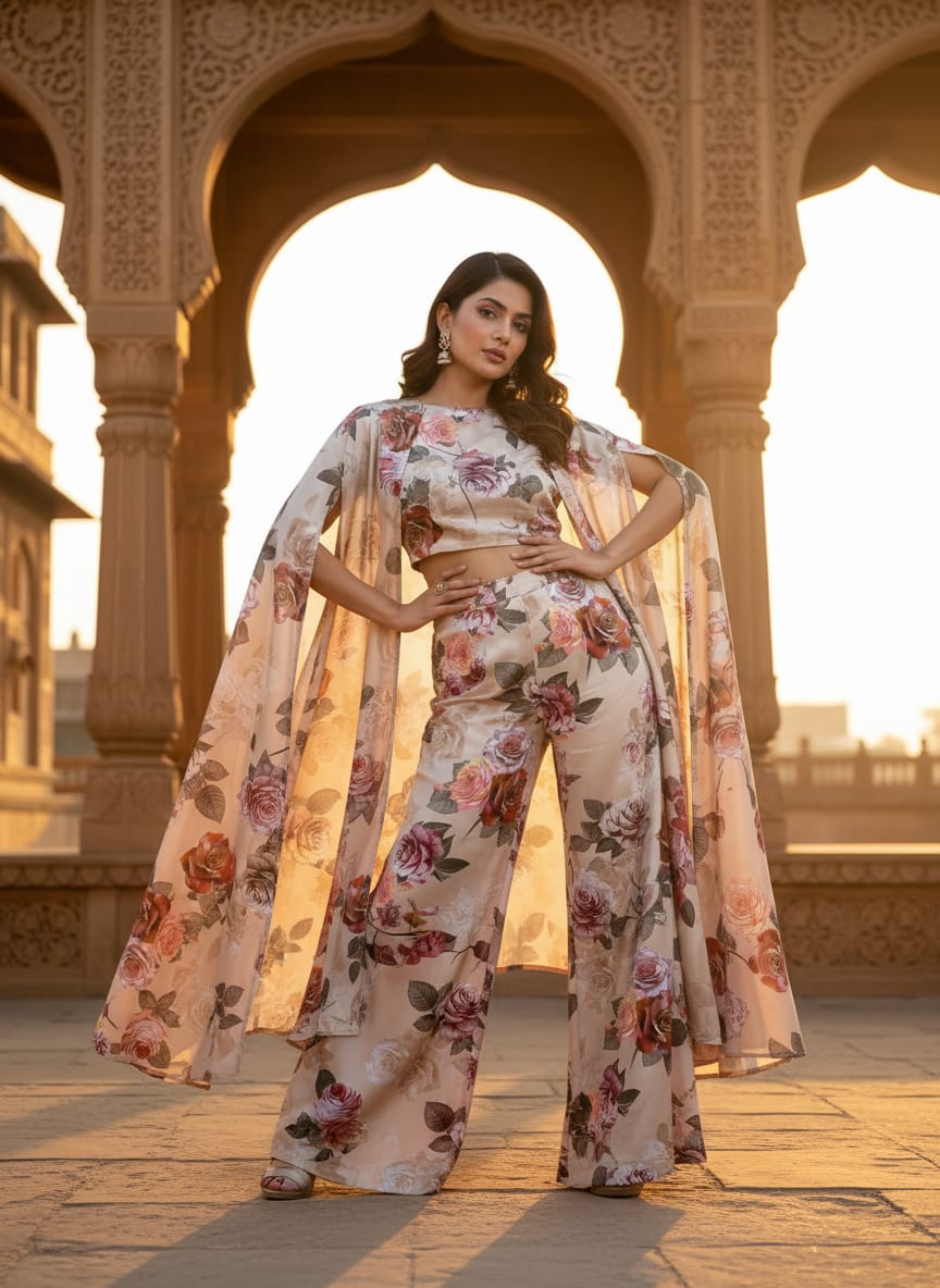 Colorful Floral Digitally Printed Fabrics