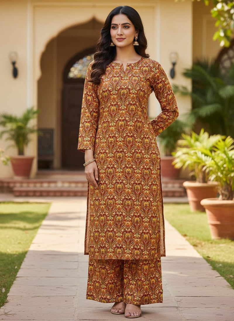 Multicolor Intricate Royal Paisley Pure Muslin Digital Printed Fabric
