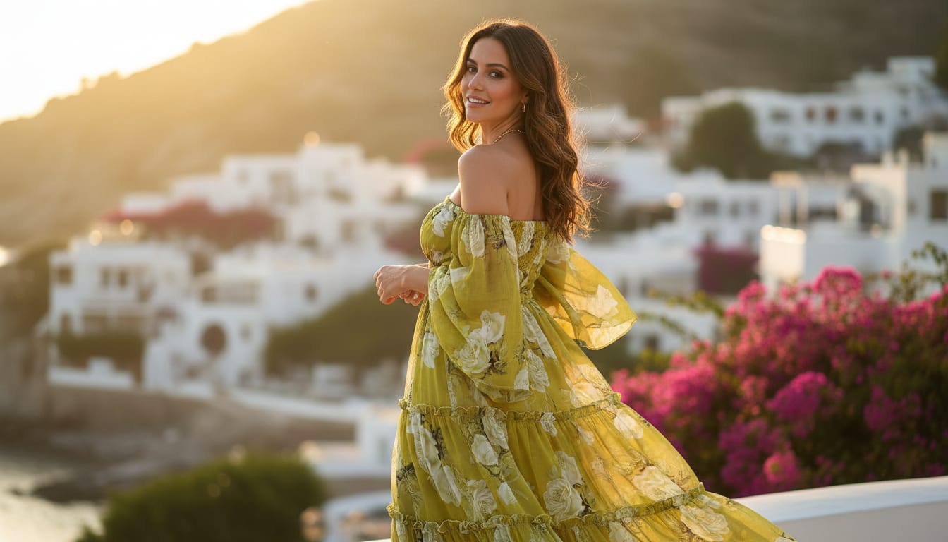 Lemon Yellow Flower Allover Digital Printed Fabric - Muslin