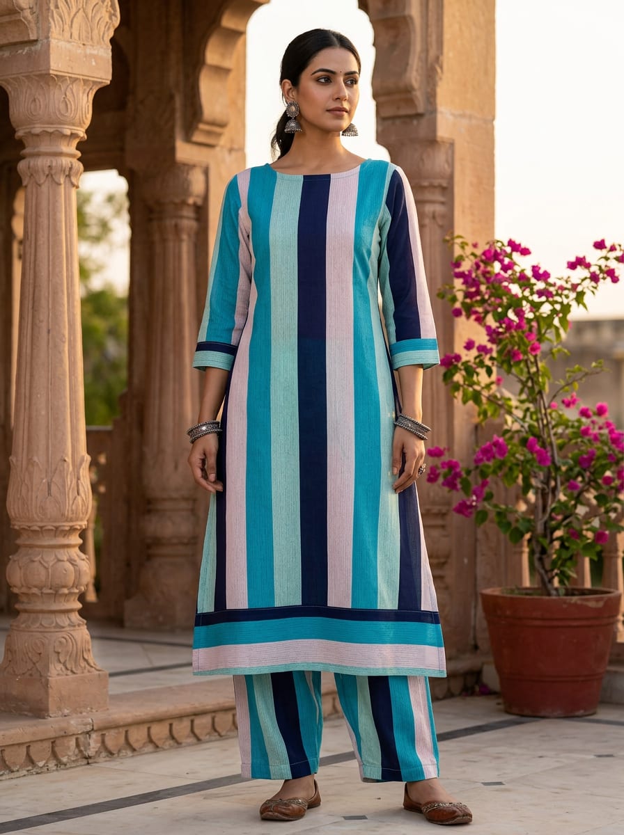A Modern Rhythm of Line and Colour