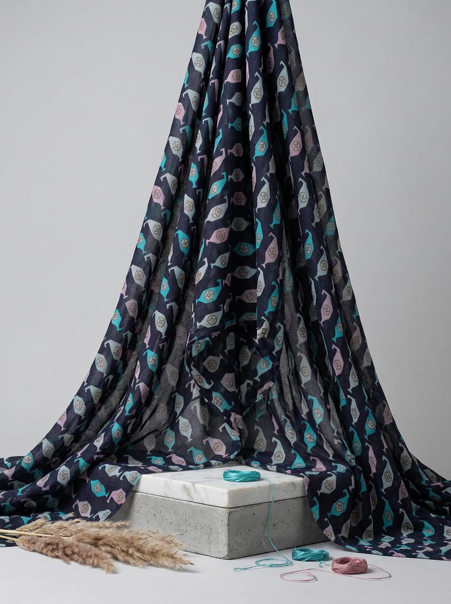 A Pattern of Modern, Stylized Forms