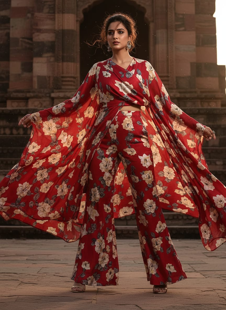 A Classic Floral, Painted in Red