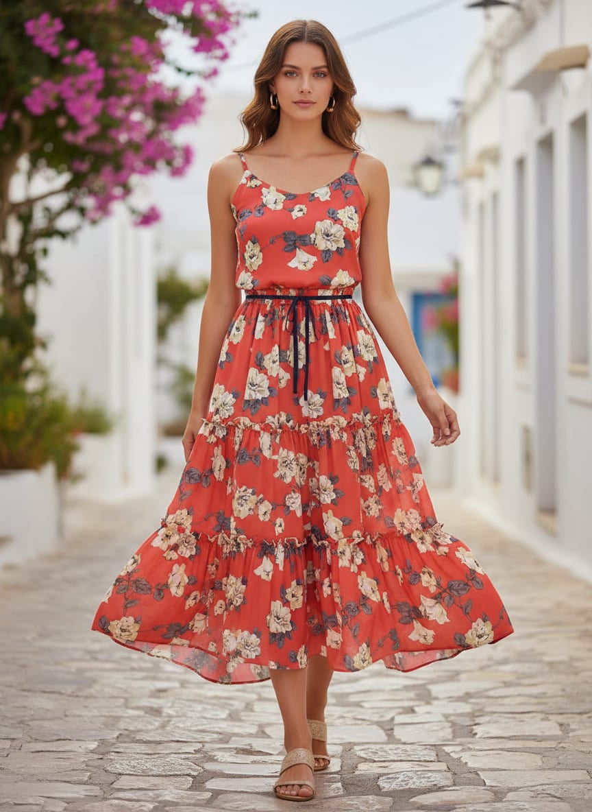 A Pop of Red, A Whisper of Cream