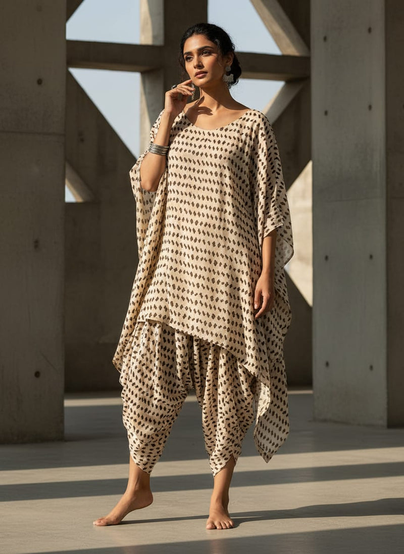 Brown Stones Digital Printed Fabric - Pure Muslin