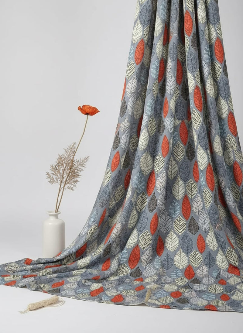 Autumn Leaves Digital Printed Fabric