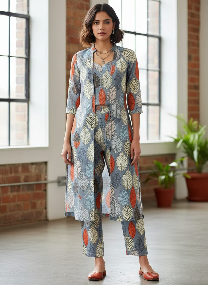 Autumn Leaves Digital Printed Fabric