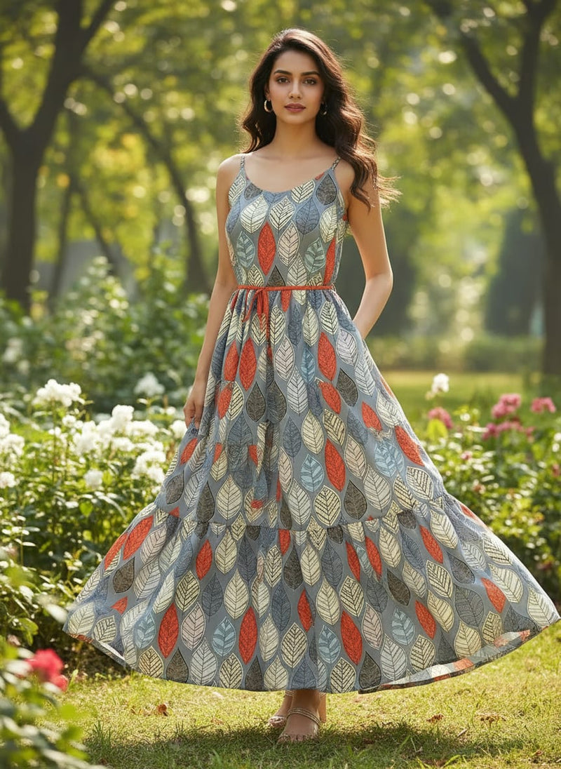 Autumn Leaves Digital Printed Fabric