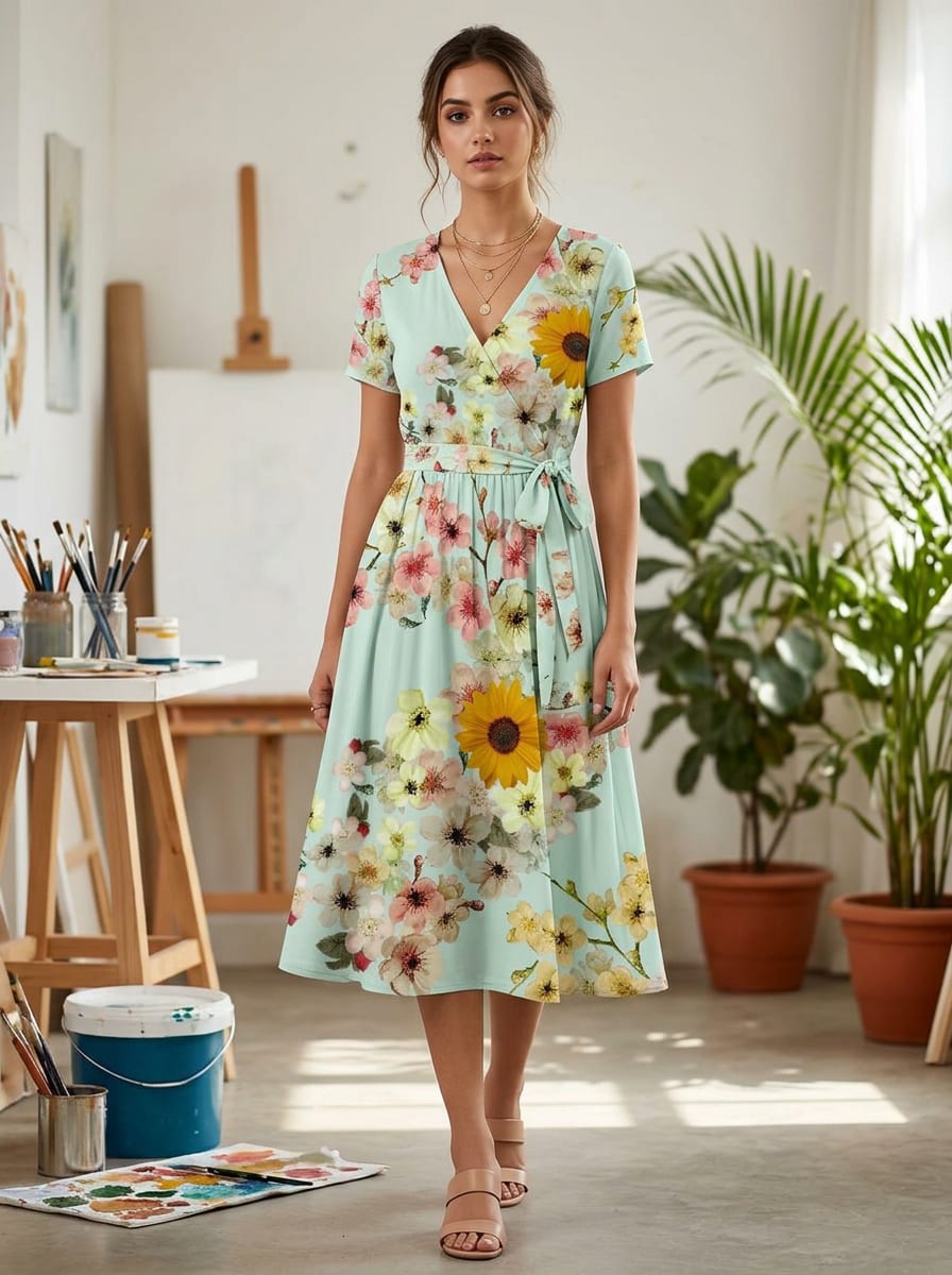 Where Sunflowers Meet Cherry Blossoms