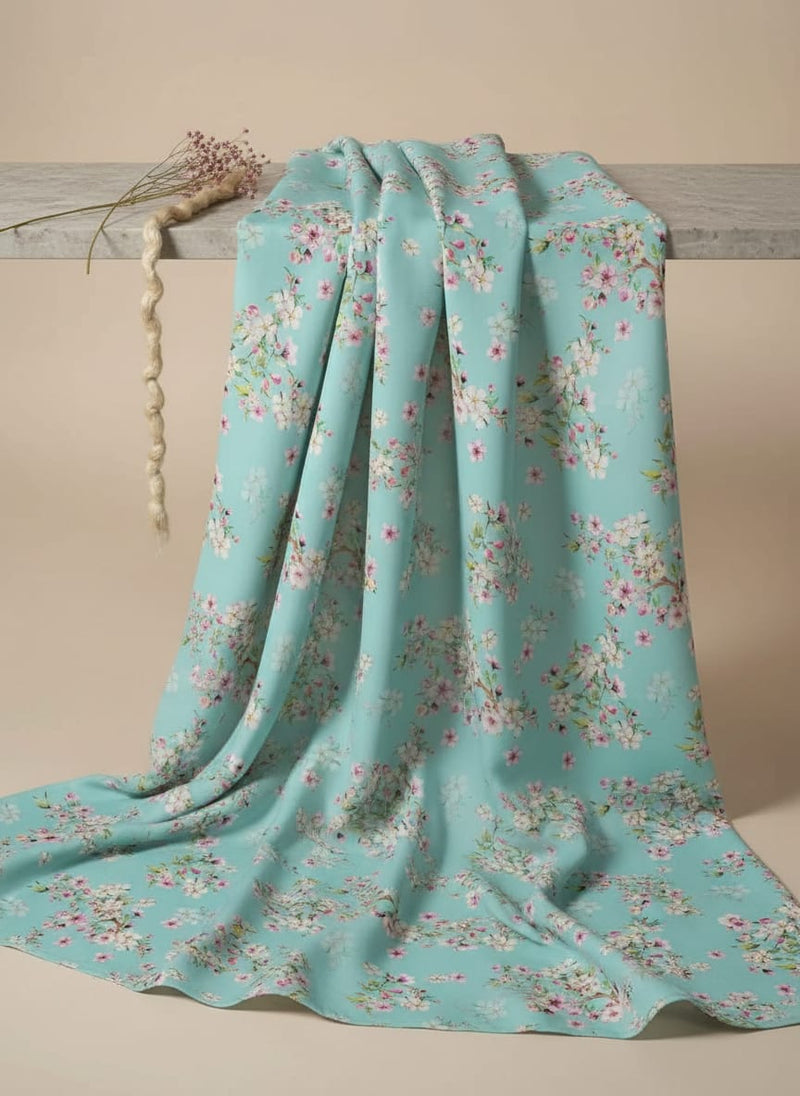 Beautiful Rama Floral Vine Digital Printed Fabric