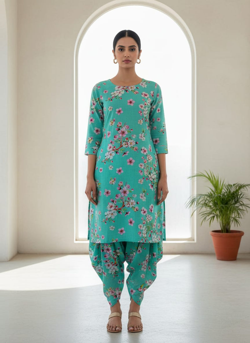 Beautiful Rama Floral Vine Digital Printed Fabric