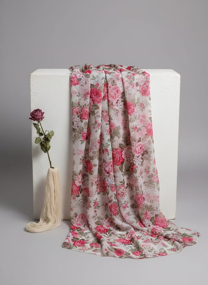 Beautiful Bunch of Roses Digital Printed Fabric