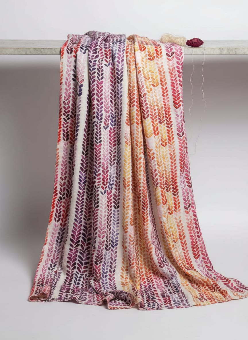A Rainbow Painted in Leafy Stripes