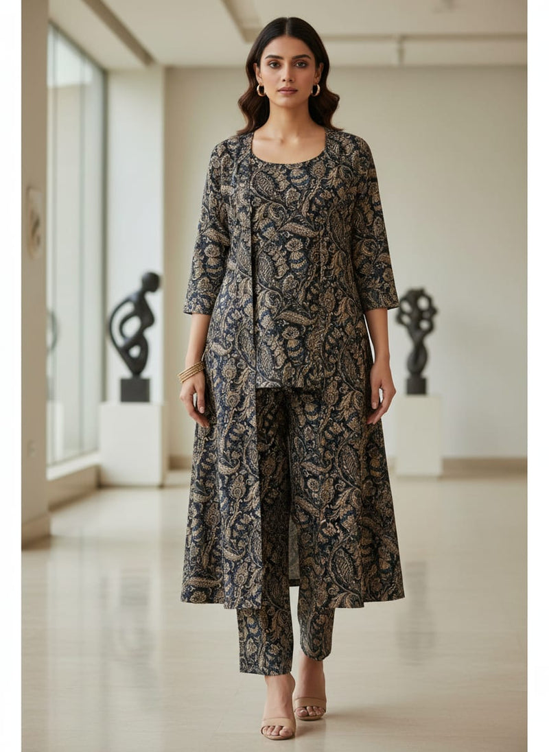 Brown Paisley Seamless Digital Printed Fabric