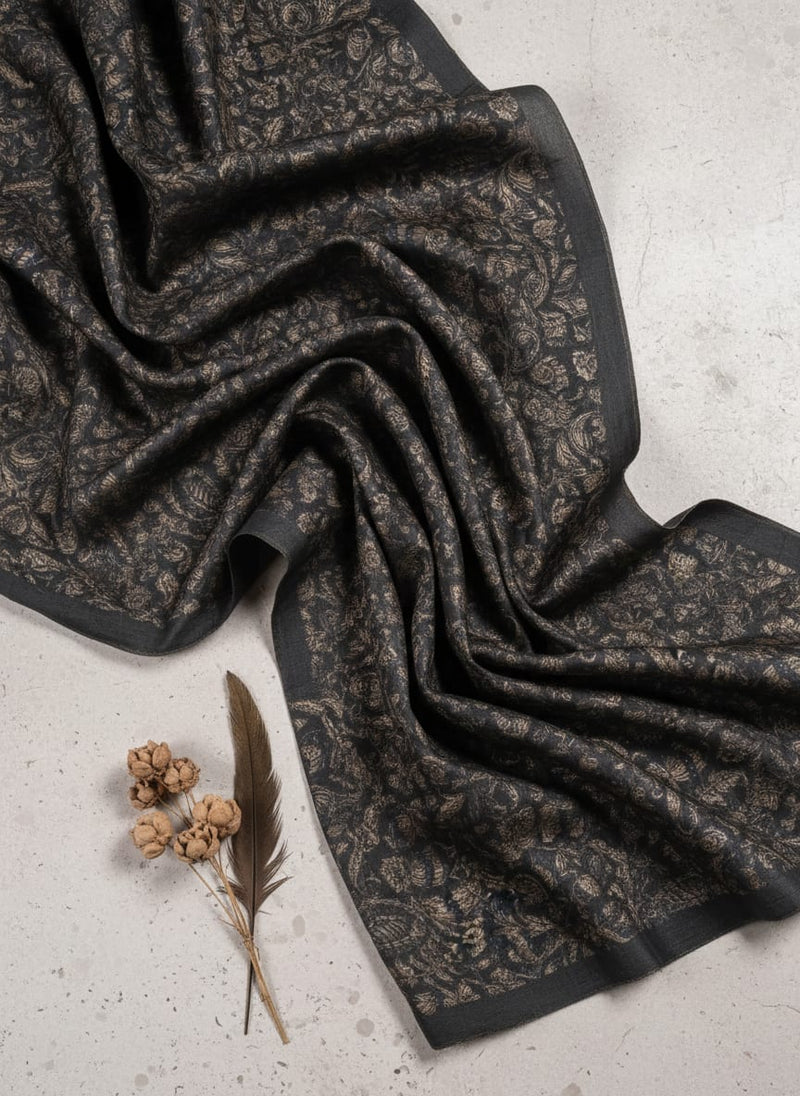 Brown Paisley Seamless Digital Printed Fabric