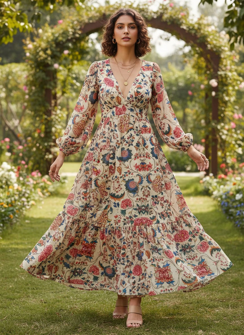 Damask Multi-Color Digital Printed Fabric