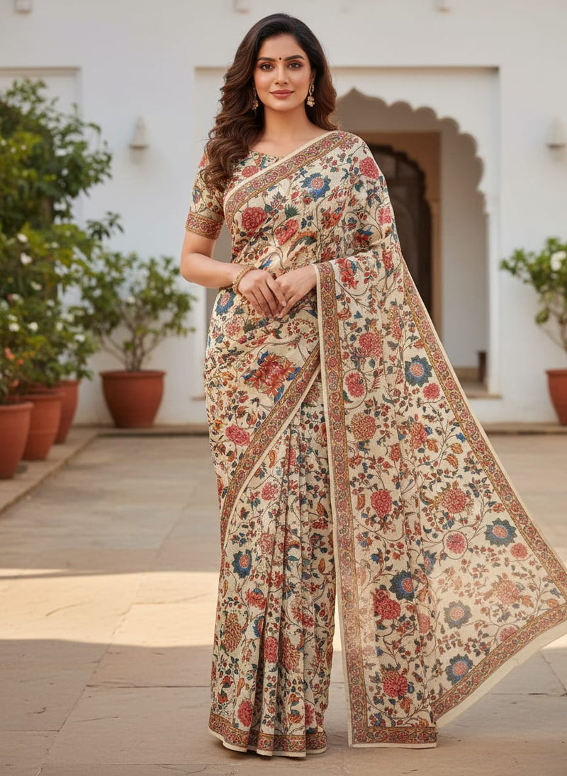 Damask Multi-Color Digital Printed Fabric