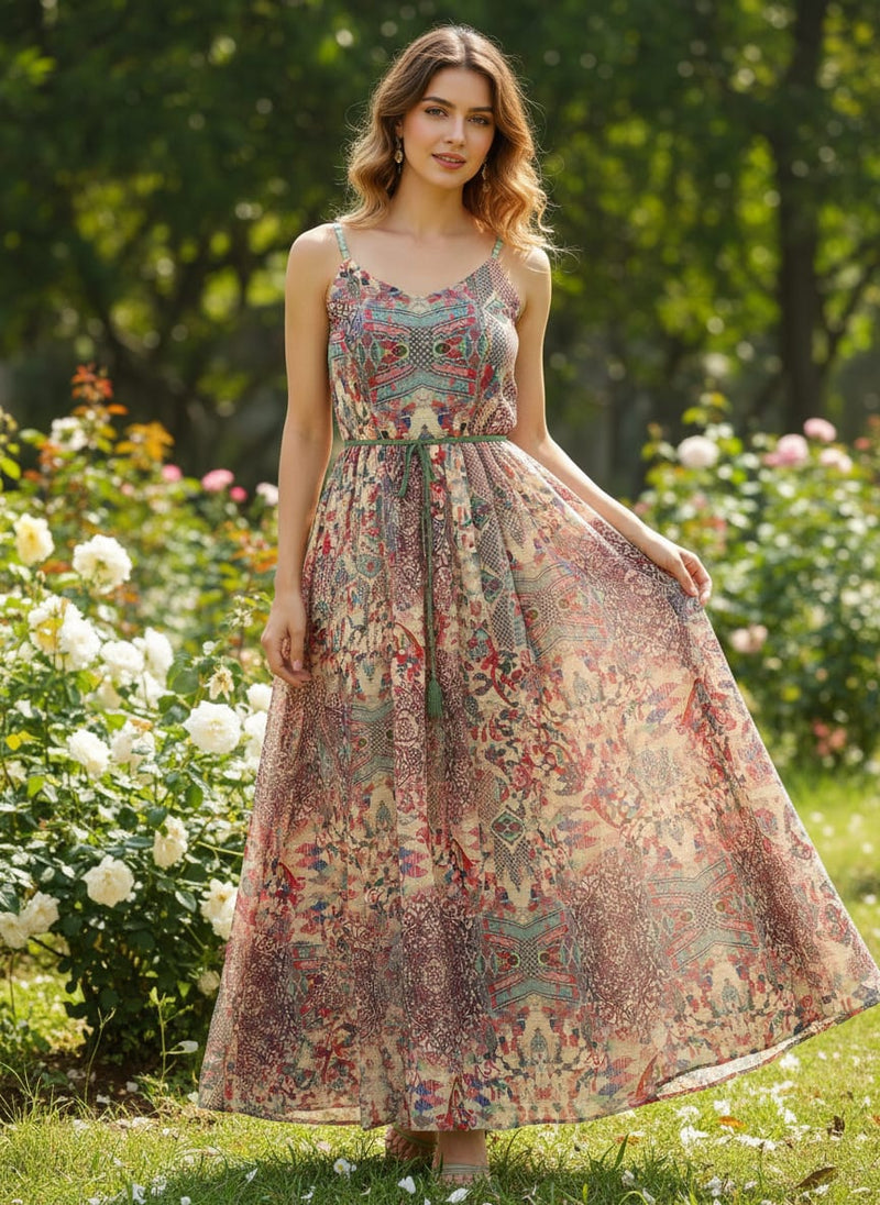 Damask Pattern Digital Printed Fabric
