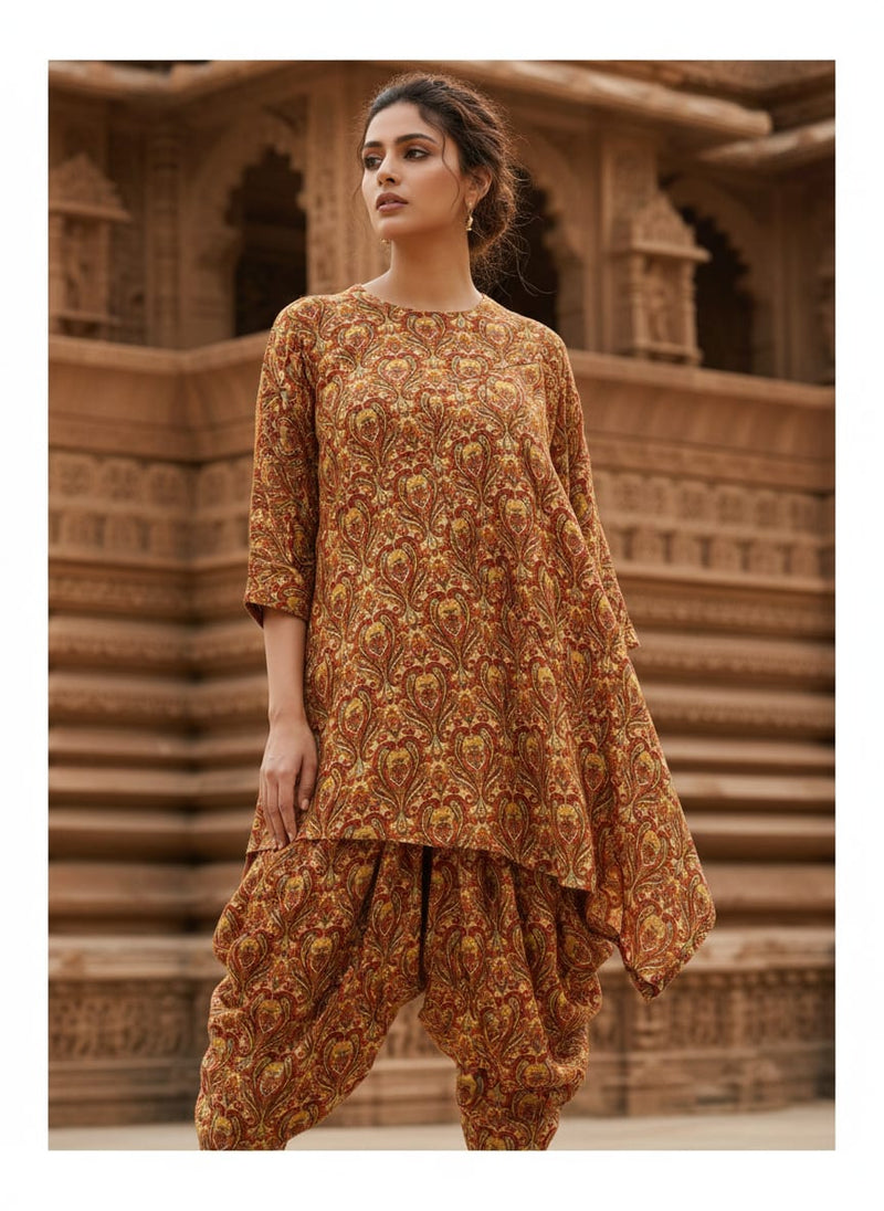 Damask Pattern Digital Printed Fabrics