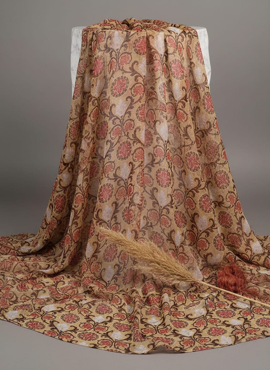 Decorative Damask Digital Printed Fabric