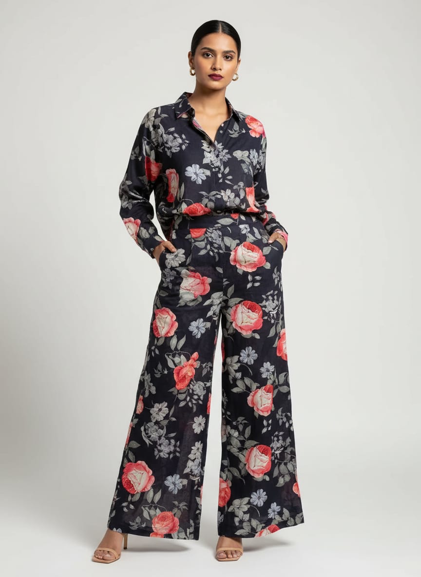 A Floral Print with Painterly Depth