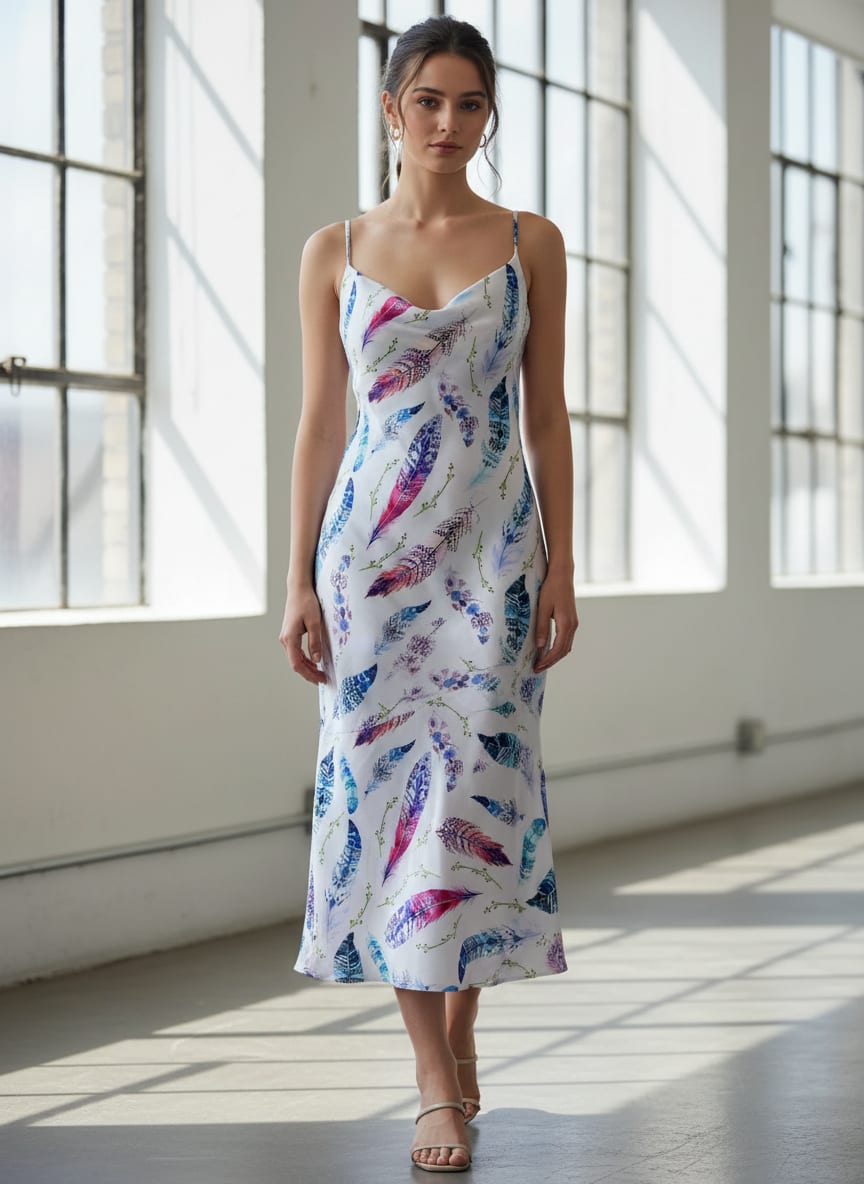 Feathers Digital Printed Fabric