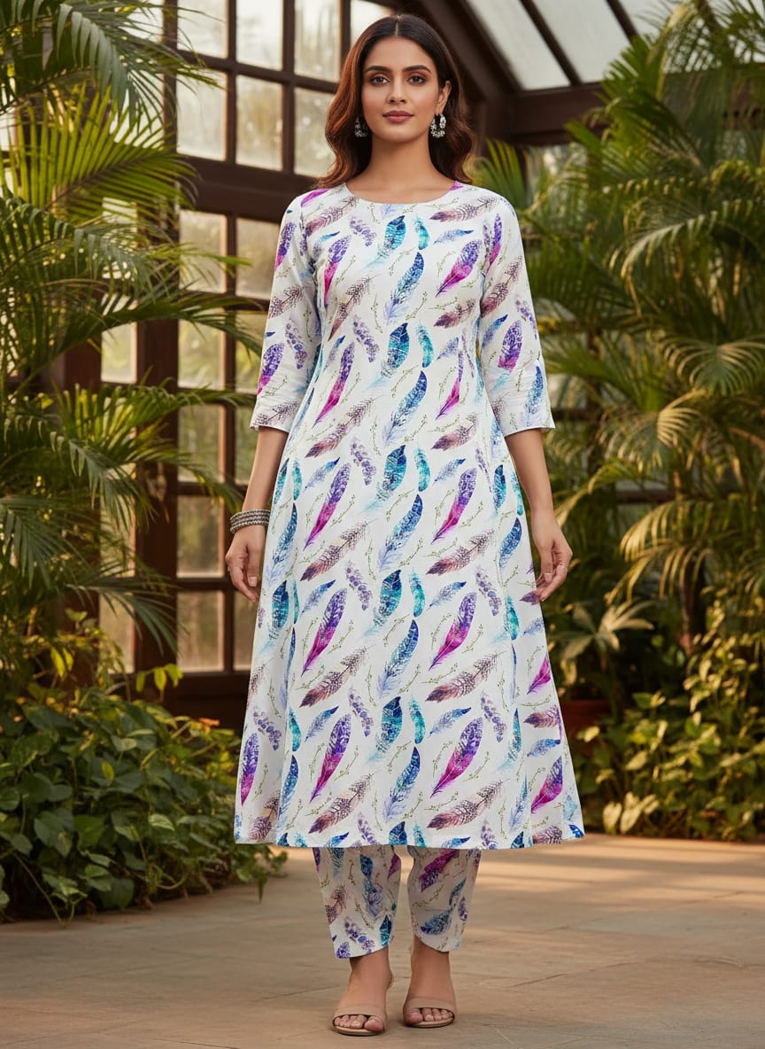 Feathers Digital Printed Fabric
