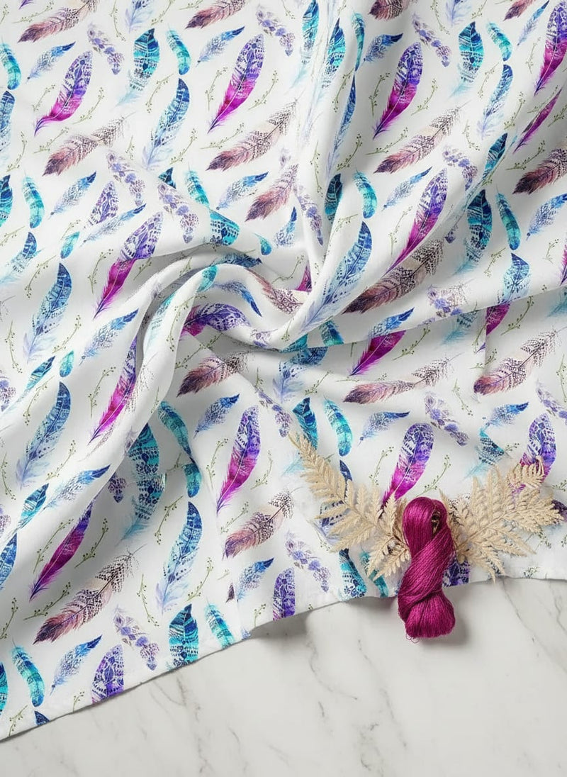 Feathers Digital Printed Fabric
