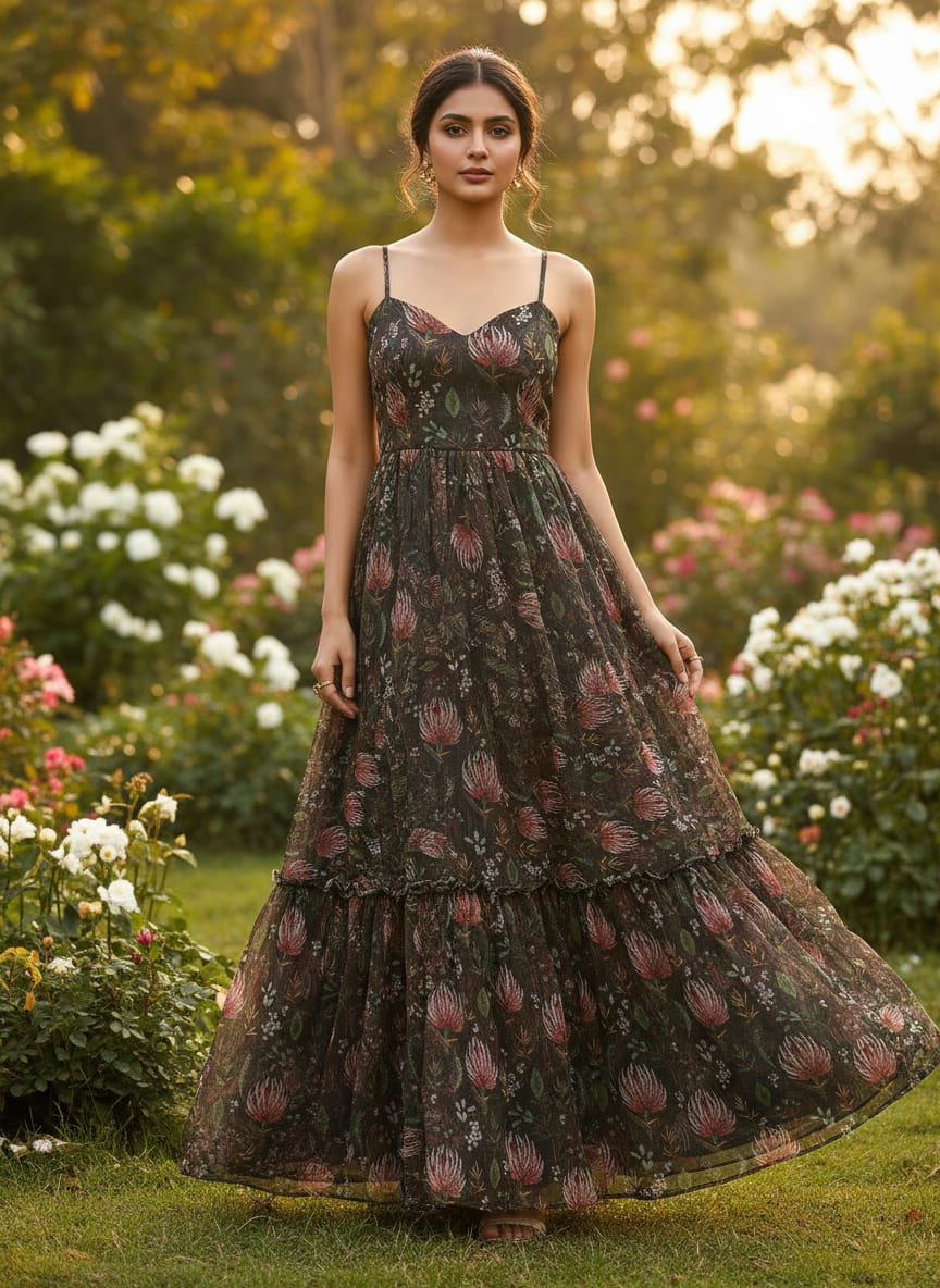 A Botanical Print for Dramatic Evenings
