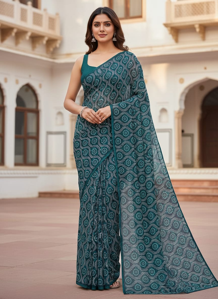 Rama Ogee Digital Printed Fabric